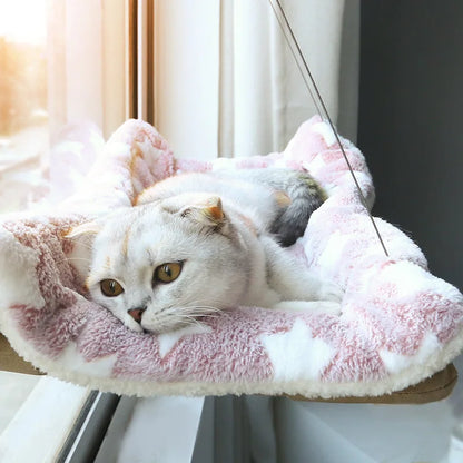 Cat Window Hammock Bed - Washable Suction Cup Perch for Cats
