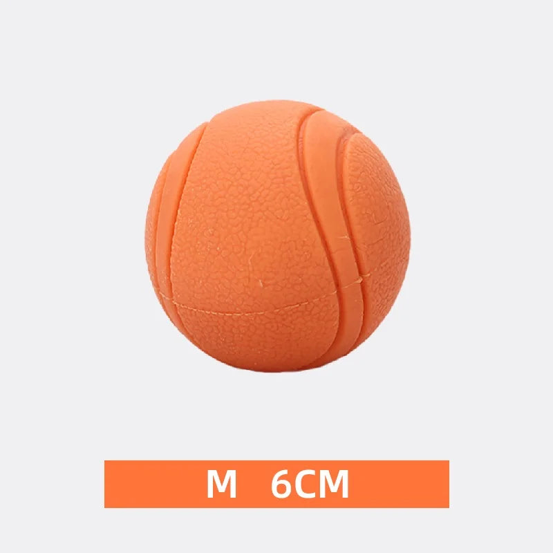 Durable Rubber Dog Ball - Bite-Resistant Interactive Toy for Small to Large Dogs