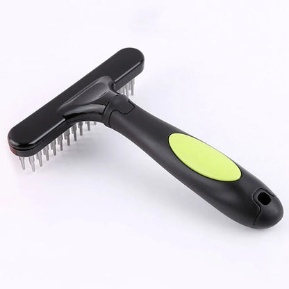 Professional Pet Grooming Rake for Long-Haired Dogs & Cats