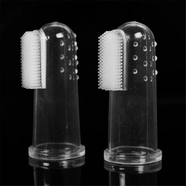Soft Silicone Pet Finger Toothbrush - Dental Care Tool for Dogs & Cats