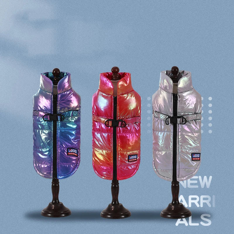 Rainbow Gradient Pet Vest - Warm Winter Coat for Small & Medium Dogs