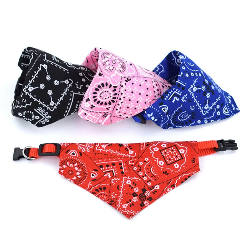 Adjustable Dog Bandana Collar - Stylish Pet Scarf for Dogs & Cats