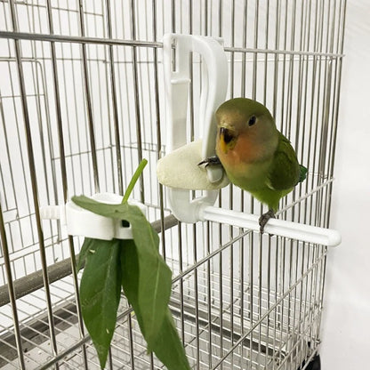 Bird Food Holder Clip - Parrot Fruit & Vegetable Feeder for Cage