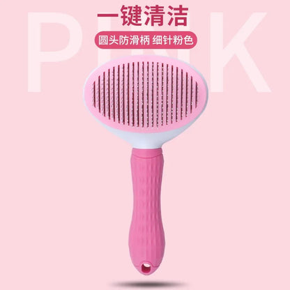 Self-Cleaning Pet Grooming Brush - Hair Removal Comb for Cats & Dogs