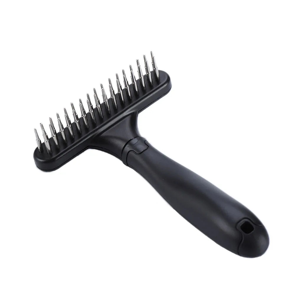 Professional Pet Grooming Rake for Long-Haired Dogs & Cats