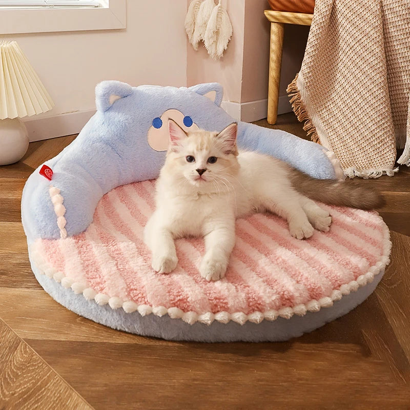 Premium Plush Pet Bed - Cozy Winter Cushion for Cats & Small Dogs